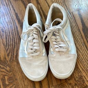 Women’s Vans Cloud Light Blue and Tan Sneakers